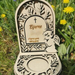 Begravelseslys med tekst